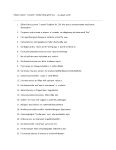 Gillian Clarke's "Lament" Poem Analysis & Study Guide