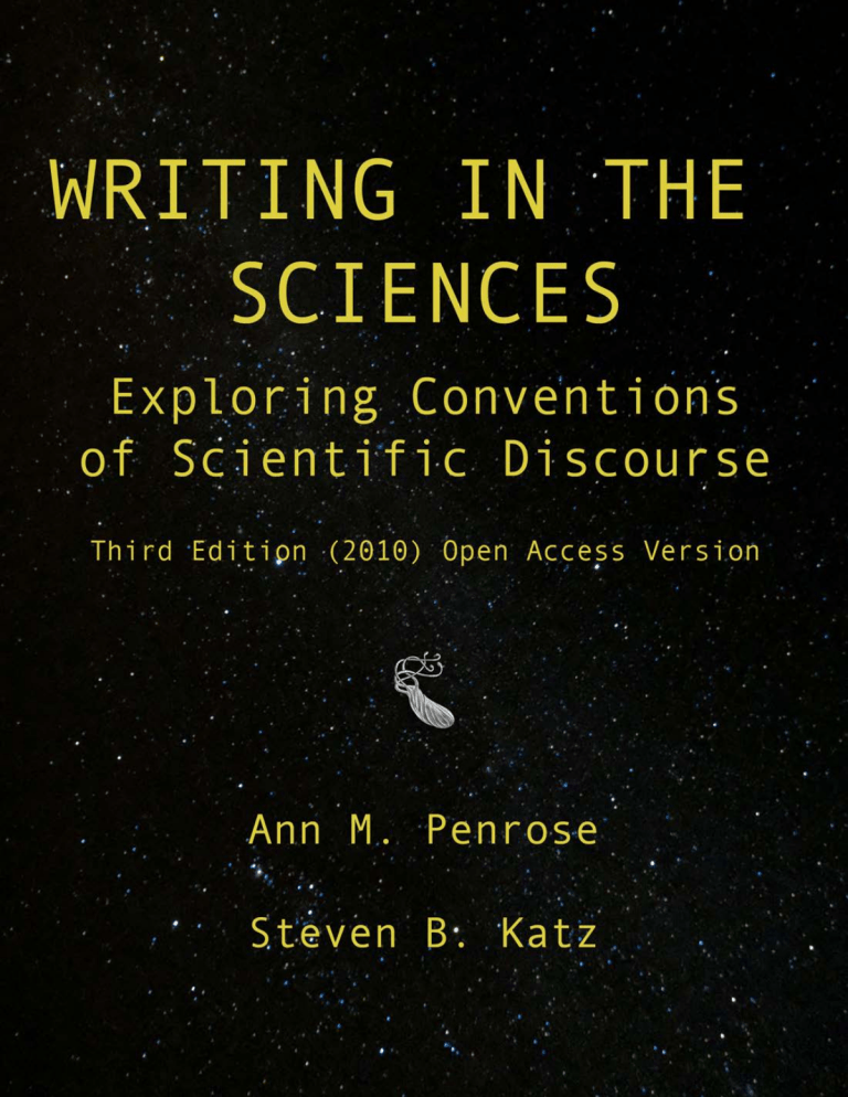 Writing in the Sciences: Exploring Conventions of Scientific Discourse