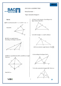 Geometric Shapes Worksheet: Angle Bisectors, Medians, and Centroids