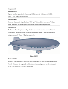 Engineering Assignment 1: Fluid Mechanics Problems