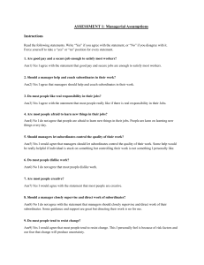 Theory X Theory Y Management Assumptions Assessment