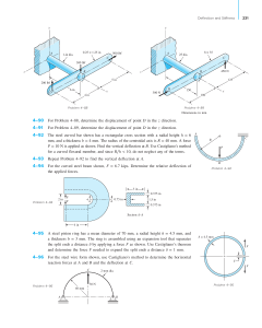 Mechanics of Materials: Deflection and Stiffness Problems