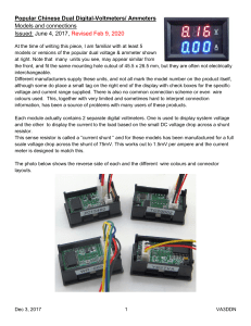 Guide to Chinese Digital Voltmeter/Ammeter Modules