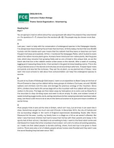 English B HL Volunteering Reading Test
