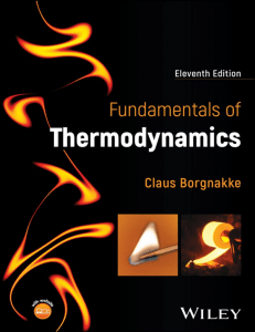 Fundamentals of Thermodynamics 11th Ed.