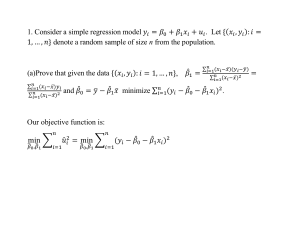 Simple Regression Model: OLS Estimator Proofs