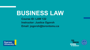 Business Law Chapter 21: Forms of Business Organizations