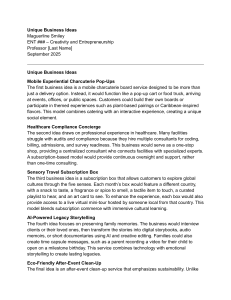 Unique Business Ideas for Entrepreneurs