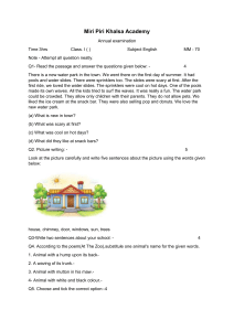 Class 1 English Annual Exam Paper Miri Piri Khalsa Academy