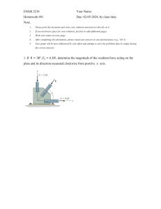 ENGR 2210 Statics Homework #1