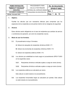 Procedimiento PEMEX C&aacute;lculo Espesor Recipientes a Presi&oacute;n