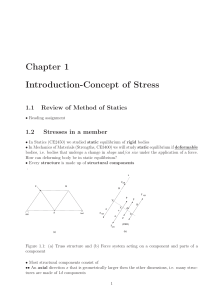 Introduction to Stress in Mechanics of Materials