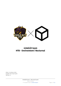 Raport testu penetracyjnego: HTB Environment i Nocturnal