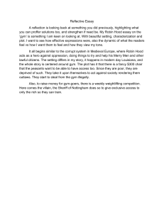 Reflective Essay on Modern Robin Hood Story