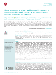 COPD Balance and Functional Impairments: A Systematic Review