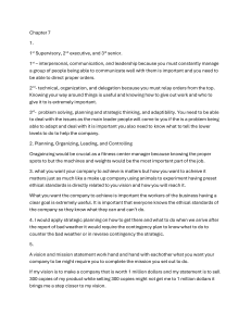 Chapter 7 Management Answers