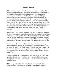 Marshall McLuhan: Media Theory and Cultural Impact