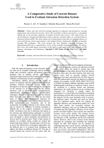 Comparative Study of Datasets for Intrusion Detection Systems