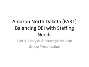 Amazon FAR1 DEI Staffing SWOT HR Plan