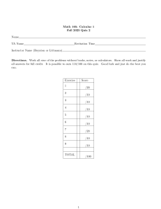 Math 165: Calculus 1 Quiz 2