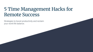 5 Time Management Hacks for Remote Success
