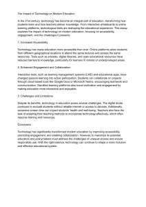 Impact of Technology on Modern Education