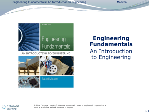 Engineering Fundamentals: An Introduction to Engineering