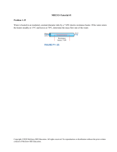 MIE313 Thermodynamics Tutorial Problems