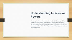 Understanding Indices and Powers