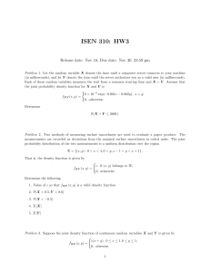ISEN 310 HW3: Probability Problems Assignment