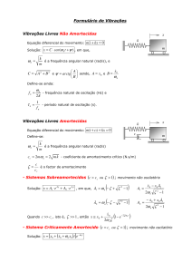 Formul&aacute;rio de Vibra&ccedil;&otilde;es - F&oacute;rmulas de Vibra&ccedil;&otilde;es Mec&acirc;nicas