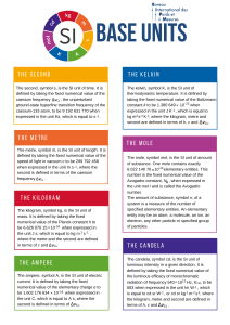SI Base Units: Definitions and Symbols