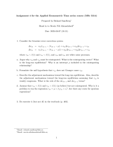 Applied Econometric Time Series Assignment 4