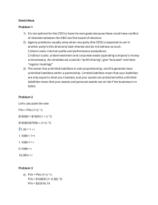 Financial Problems Workbook: Present Value, Future Value, Interest Rates