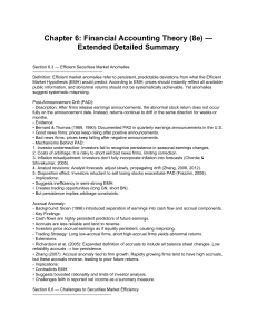 Financial Accounting Theory Chapter 6 Summary