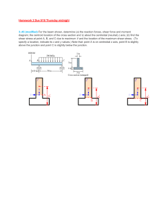 Engineering Homework: Beam Analysis & Shear Stress