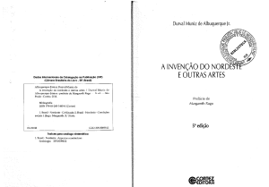 A inven&ccedil;&atilde;o do Nordeste - livro 1 tcc