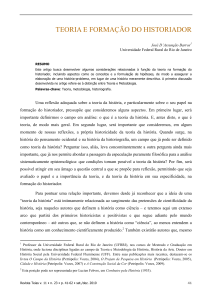 Teoria e Forma&ccedil;&atilde;o do Historiador