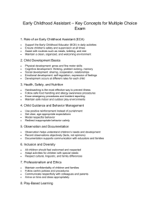 Early Childhood Assistant Exam Study Guide & Key Concepts