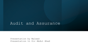 Audit and Assurance Presentation by Waleed