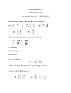 CAE Analysis Homework #1: Linear Algebra