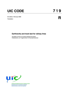 UIC Code 719 R: Earthworks and Track Bed Standards