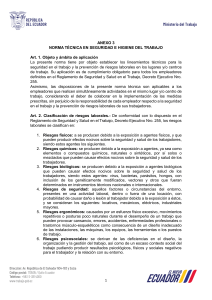 Norma T&eacute;cnica Ecuador: Seguridad y Salud en el Trabajo