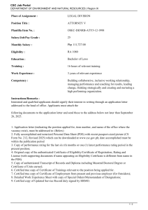 Attorney V Job Opening at DENR Region IX