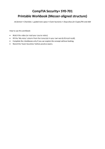 CompTIA Security+ SY0-701 Printable Workbook