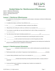 Reinforcement Effectiveness Guided Notes