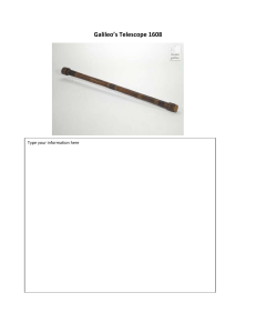 History of Telescopes Worksheet