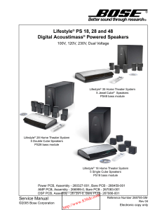 Bose Lifestyle PS18/28/48 Service Manual