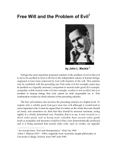 Free Will and the Problem of Evil: A Philosophical Analysis