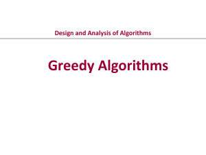 Greedy Algorithms & Shortest Paths